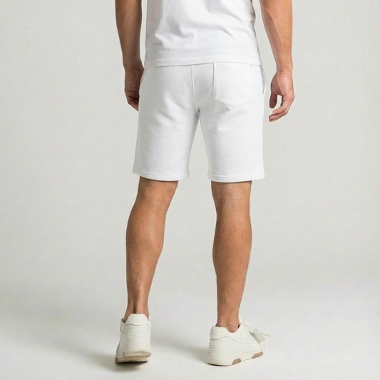 Short en molleton ALPHA Inverser - Blanc